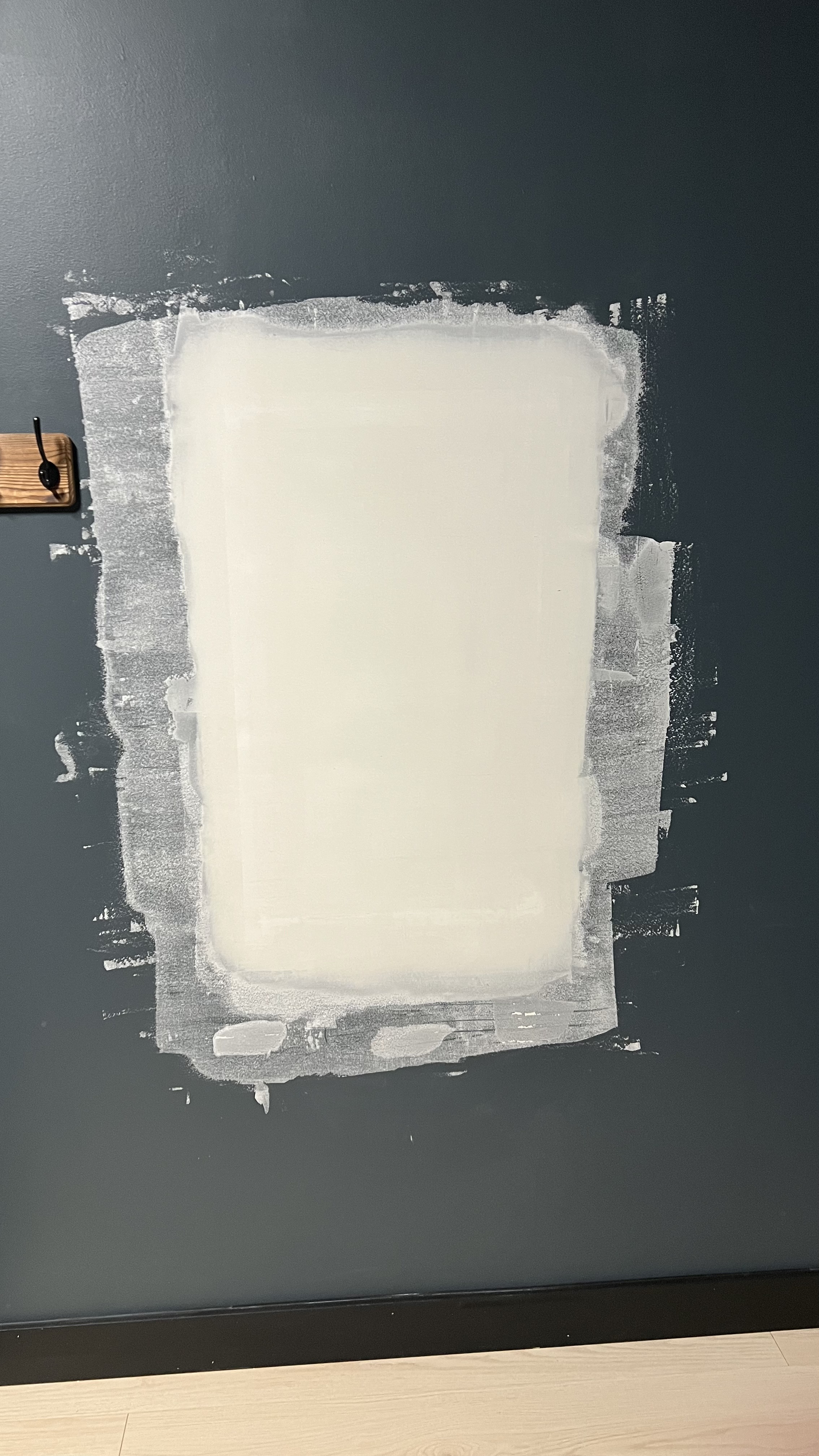 After - Smooth patch applied over damage